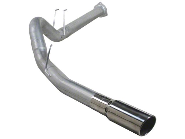 4-Inch Aluminized Steel DPF-Back Single Exhaust System with Polished Tip; Side Exit (11-14 6.7L Powerstroke F-350 Super Duty)