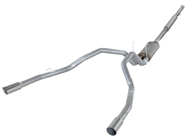 3-Inch Aluminized Steel Dual Exhaust System with Polished Tips; Rear Exit (09-12 5.7L RAM 1500 w/ Factory Dual Exhaust)