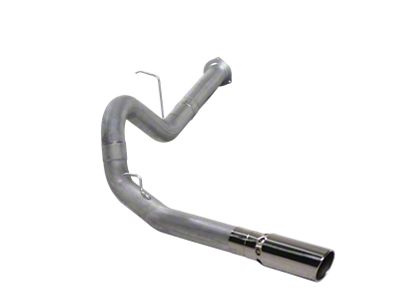 4-Inch Aluminized Steel DPF-Back Single Exhaust System with Polished Tip; Side Exit (07-10 6.6L Duramax Sierra 2500 HD)
