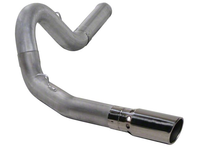 5-Inch Aluminized Steel DPF-Back Single Exhaust System with Polished Tip; Side Exit (11-14 6.6L Duramax Sierra 2500 HD)