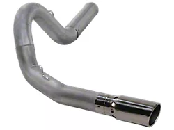 5-Inch Aluminized Steel DPF-Back Single Exhaust System with Polished Tip; Side Exit (11-14 6.6L Duramax Sierra 2500 HD)