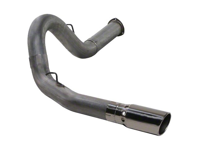 5-Inch Stainless Steel DPF-Back Single Exhaust System with Polished Tip; Side Exit (07-10 6.6L Duramax Sierra 3500 HD)