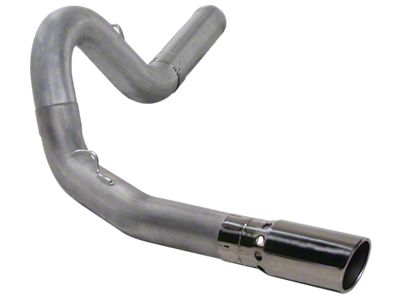 5-Inch Aluminized Steel DPF-Back Single Exhaust System with Polished Tip; Side Exit (11-14 6.6L Duramax Sierra 3500 HD)