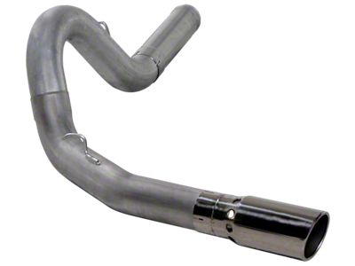 5-Inch Stainless Steel DPF-Back Single Exhaust System with Polished Tip; Side Exit (11-14 6.6L Duramax Silverado 2500 HD)