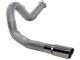 5-Inch Aluminized Steel DPF-Back Single Exhaust System with Polished Tip; Side Exit (07-10 6.6L Duramax Silverado 3500 HD)