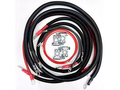DieselCables Battery Cable Kit; Straight (17-21 6.7L Powerstroke F-250 Super Duty)