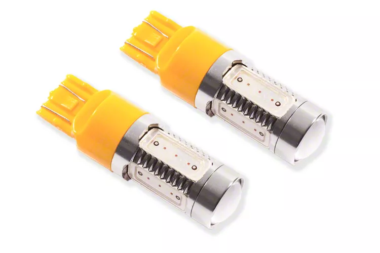 Diode Dynamics Amber Front Turn Signal LED Light Bulbs; 7443 HP11 (15-20 F-150)