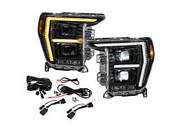 Diode Dynamics Elite Max Series LED Headlights; Black Housing; Clear Lens (21-23 F-150 w/ Factory Projector Headlights)