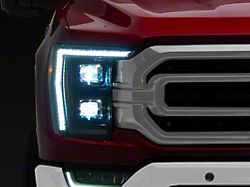 Diode Dynamics Elite Series LED Headlights; Black Housing; Clear Lens (21-23 F-150 w/o Factory Dynamic Bending LED Headlights)