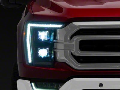 Diode Dynamics Elite Series LED Headlights; Black Housing; Clear Lens (21-23 F-150 w/o Factory Dynamic Bending LED Headlights)