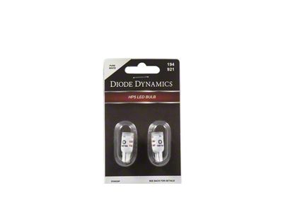 Diode Dynamics Pure White LED License Plate Bulbs; 194 HP5 (18-25 F-150)