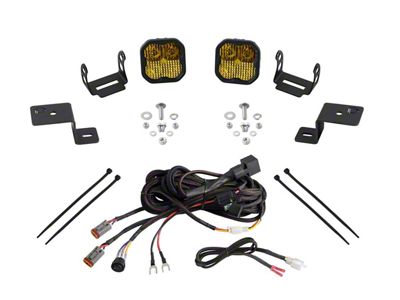 Diode Dynamics Stage Series SS3 Sport Backlit LED Ditch Light Kit; Yellow Combo (21-25 F-150)