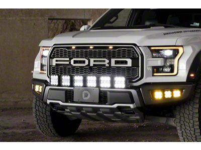 Diode Dynamics SS5 Pro 6-Pod CrossLink Grille Light Bar Kit; White Combo (17-20 F-150 Raptor)
