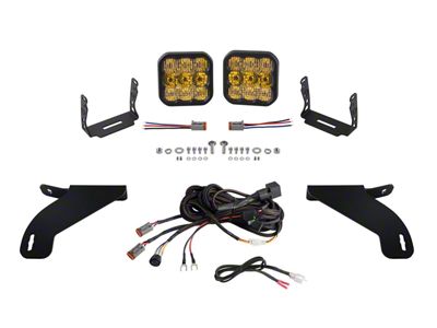 Diode Dynamics SS5 Pro Bumper LED Pod Light Kit; Yellow Driving (21-25 F-150)