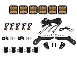 Diode Dynamics SS5 Sport 6-Pod CrossLink Grille Light Bar Kit; Yellow Combo (17-20 F-150 Raptor)