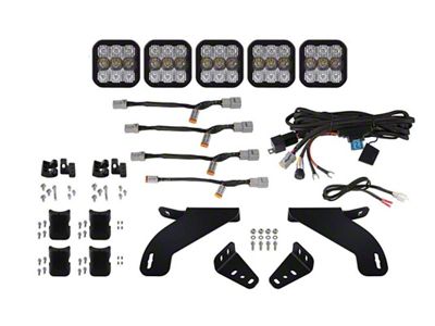 Diode Dynamics SS5 Sport CrossLink Grille Light Bar Kit; White Combo (21-23 F-150, Excluding Raptor)