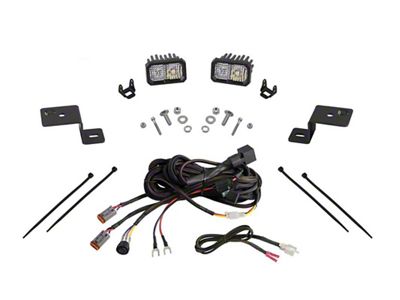 Diode Dynamics Stage Series SSC2 Pro Backlit LED Ditch Light Kit; Yellow Combo (21-25 F-150)