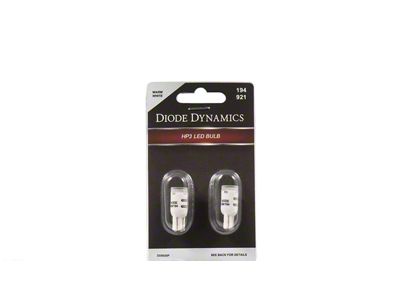 Diode Dynamics Warm White LED License Plate Bulbs; 194 HP3 (18-25 F-150)