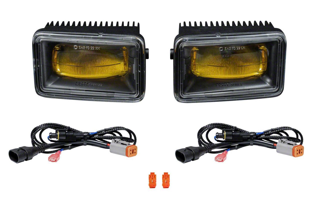 Diode Dynamics F250 Super Duty Elite Series LED Fog Lights; Yellow