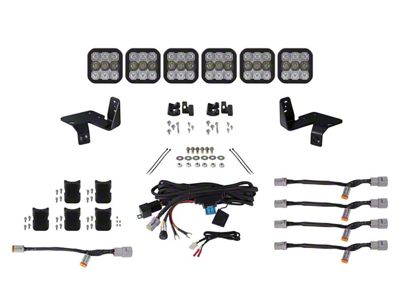 Diode Dynamics SS5 Pro 6-Pod CrossLink Grille Light Bar Kit; White Combo (20-22 F-250 Super Duty)