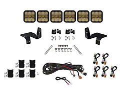 Diode Dynamics SS5 Sport 6-Pod CrossLink Grille Light Bar Kit; Yellow Combo (20-22 F-350 Super Duty)