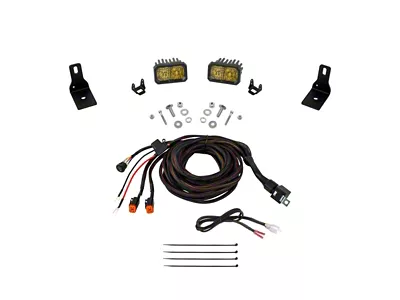 Diode Dynamics Stage Series C2 Pro LED Ditch Light Kit; Yellow Combo (22-26 Maverick)