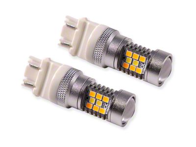 Diode Dynamics Cool White and Amber LED Front Turn Signal Light Bulbs; 3157 HP24 (02-12 RAM 1500; 13-18 RAM 1500 w/o Factory Projector Headlights)