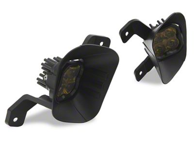 Diode Dynamics SS3 Sport Vertical LED Fog Light Kit; Yellow SAE Fog (13-18 RAM 1500, Excluding Rebel)