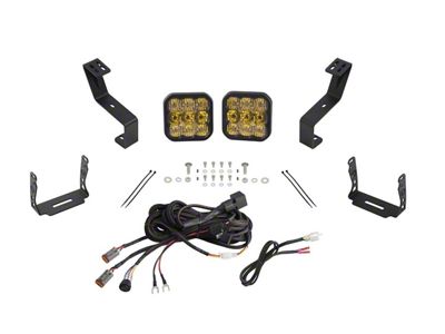 Diode Dynamics SS5 Pro Bumper LED Pod Light Kit; Yellow Combo (19-24 RAM 1500 w/o Active Lower Grille Shutters)