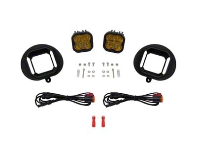 Diode Dynamics SS3 Pro LED Fog Light Kit; Yellow SAE Fog (03-09 RAM 2500)