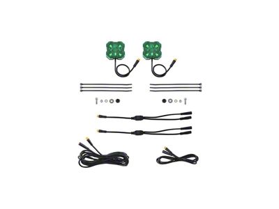 Diode Dynamics Stage Series Single-Color LED Rock Light; Green M8; 2-Pack (Universal; Some Adaptation May Be Required)