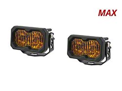 Diode Dynamics Stage Series C2 2.0 Max Standard LED Pod Lights with Amber Backlight; Yellow SAE Fog/Wide (Universal; Some Adaptation May Be Required)