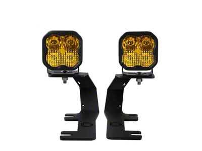 Diode Dynamics SS3 Sport LED Ditch Light Kit; Yellow Driving (14-18 Sierra 1500)