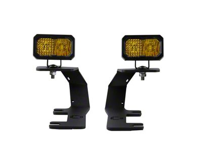 Diode Dynamics Stage Series SSC2 Sport LED Ditch Light Kit; Yellow Combo (14-18 Sierra 1500)