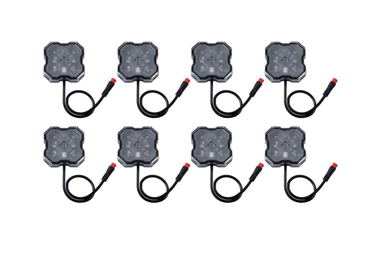 Diode Dynamics Sierra 1500 Stage Series RGBW LED Rock Light; 8-Pack ...