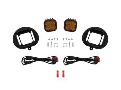 Diode Dynamics SS3 Max Type ABL LED Fog Light Kit; Yellow SAE Fog (03-06 Sierra 2500 HD)