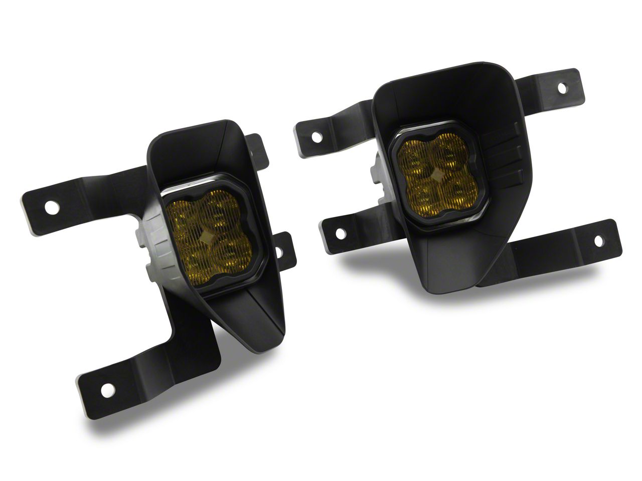 Motor-1 Yellow LED Fog Light Kit W/ Switch & Harness For 2007-2018 Chevy Silverado/Suburban