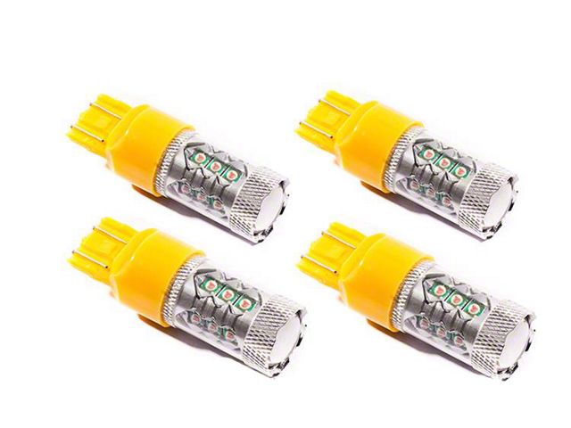 Diode Dynamics Amber Front Turn Signal LED Light Bulbs; 7443 XP80 (14-24 Silverado 2500 HD)