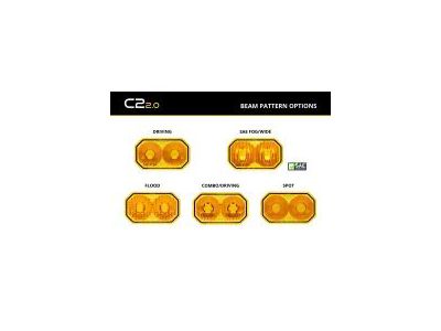 Diode Dynamics Stage Series C2 2.0 LED Pod Light Lens; Yellow SAE Fog/Wide