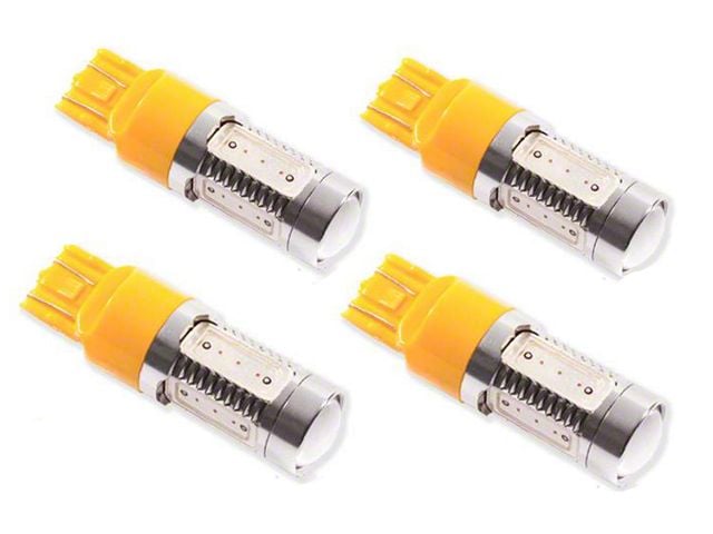 Diode Dynamics Amber Front Turn Signal LED Light Bulbs; 7443 HP11 (14-24 Silverado 3500 HD)