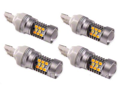 Diode Dynamics Cool White Switchback Front Turn Signal LED Light Bulbs; 7443 HP24 (14-25 Silverado 3500 HD)