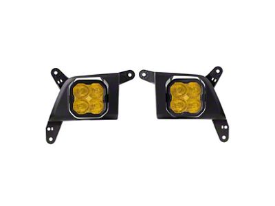 Diode Dynamics SS3 Pro Type SV2 LED Fog Light Kit; ABL Yellow SAE Fog (20-23 Silverado 3500 HD)