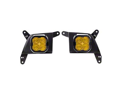 Diode Dynamics SS3 Pro Type SV2 LED Fog Light Kit; ABL Yellow SAE Fog (20-24 Silverado 3500 HD)