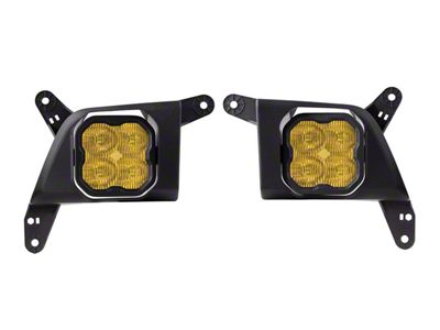 Diode Dynamics SS3 Pro Type SV2 LED Fog Light Kit; Yellow SAE Fog (20-24 Silverado 3500 HD)