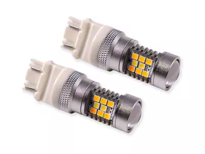 Diode Dynamics Cool White and Amber LED Front Turn Signal Light Bulbs; 3157 HP24 (11-16 F-250 Super Duty)