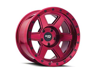 Dirty Life Compound Crimson Candy Red 6-Lug Wheel; 17x9; -38mm Offset (07-13 Sierra 1500)