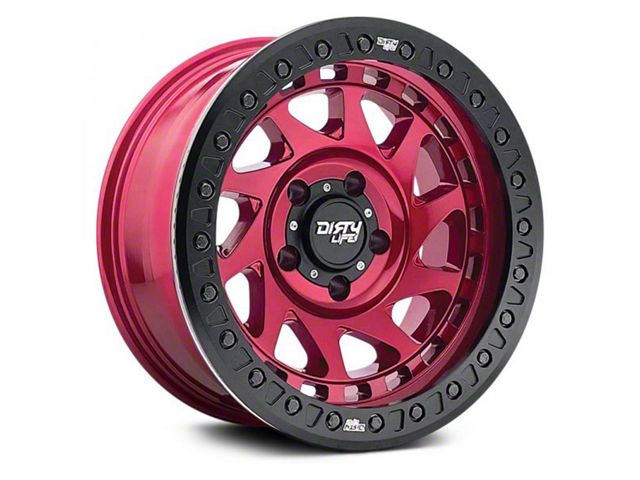 Dirty Life Enigma Race Crimson Candy Red 6-Lug Wheel; 17x9; -12mm Offset (09-14 F-150)