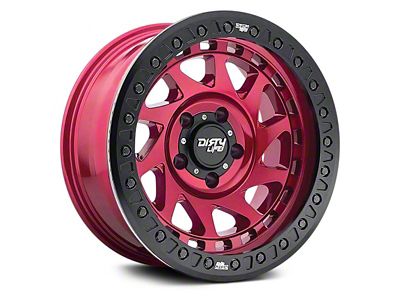 Dirty Life Enigma Race Crimson Candy Red 6-Lug Wheel; 17x9; -12mm Offset (15-20 F-150)
