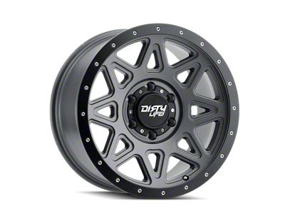 Dirty Life Theory Satin Gunmetal 8-Lug Wheel; 20x9; 0mm Offset (17-22 F-350 Super Duty SRW)