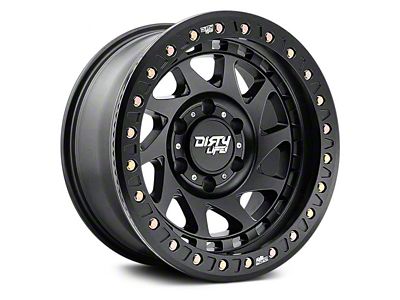 Dirty Life Enigma Race Matte Black 8-Lug Wheel; 17x9; -12mm Offset (23-25 F-250 Super Duty)